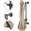 Ombrellone a Parete 300cm 8 stecche 180GR/MQ Sistema Air-Vent con Manovella Ecru