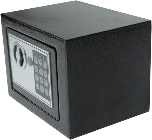 Cassetta Sicurezza Hotel 23x17x17cm Cassaforte Digitale Elettronica Ferro Zincato