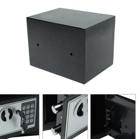 Cassetta Sicurezza Hotel 23x17x17cm Cassaforte Digitale Elettronica Ferro Zincato