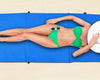 Stuoia Lettino Spiaggia 2pz Spiaggina Mare Prendi Sole Pieghevole Poggiatesta Blu