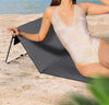 Stuoia Lettino Spiaggia 2pz Spiaggina Mare Prendi Sole Pieghevole Poggiatesta Grigio