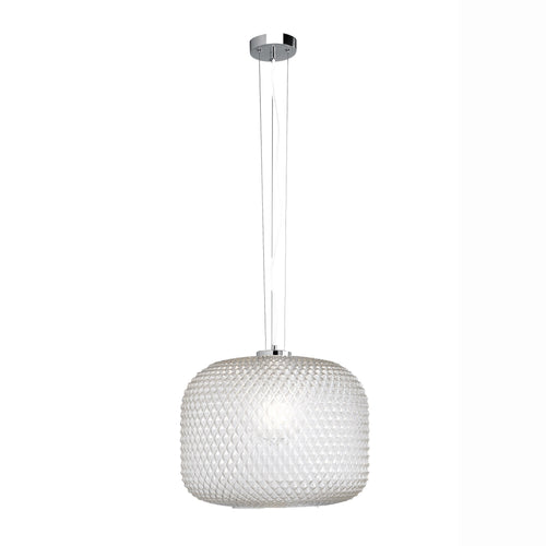 Lampadario a sospensione Sferica Trasparente 1Xe27 40X150X10Cm