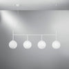 Lampadario a sospensione Bianco 4Xe27 125X150X20Cm