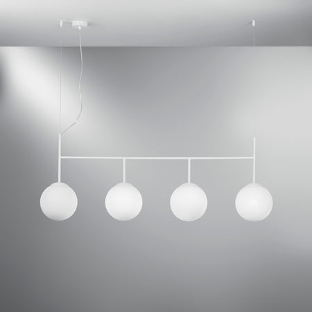 Lampadario a sospensione Bianco 4Xe27 125X150X20Cm