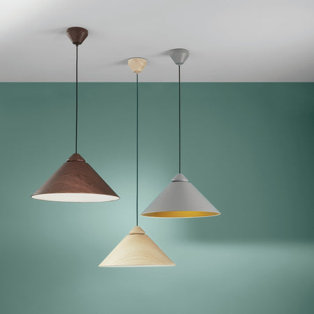 Lampadario a sospensione Grigia/Oro 1Xe27 49X25X183,5Cm