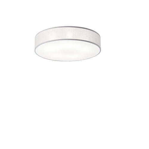 Plafoniera in metallo e tessuto Grigia 7Xe27 76X76X15Cm
