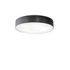 Plafoniera in metallo e tessuto Nera 10Xe27 98X98X17Cm