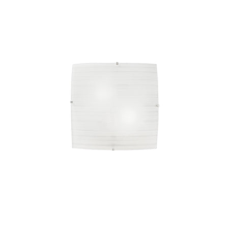 Plafoniera in vetro Bianco Bianca 2Xe27 30X30X9Cm