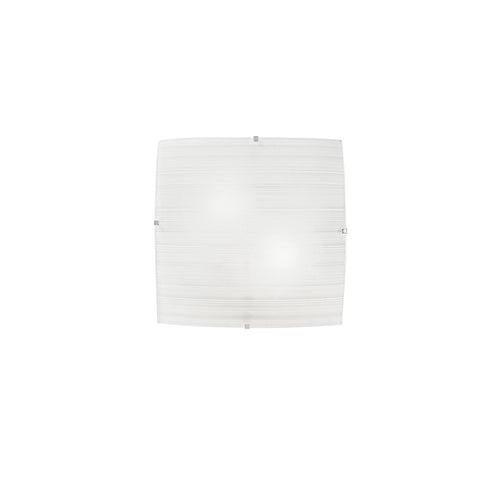 Plafoniera in vetro Bianco Bianca 2Xe27 30X30X9Cm