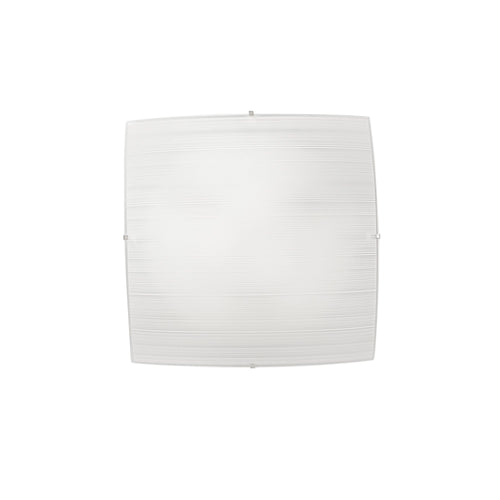 Plafoniera in vetro Bianco Bianca 4Xe27 50X50X12Cm
