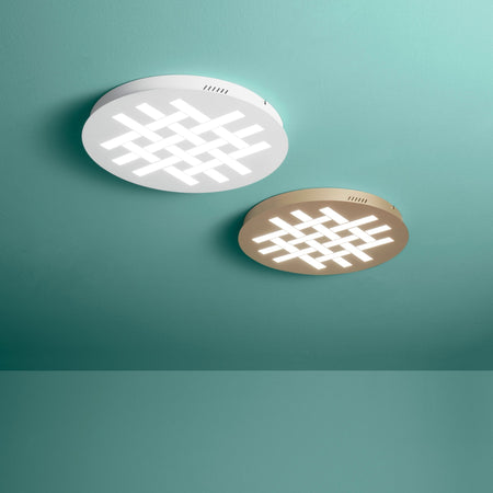 Plafoniera Led in metallo con interruttore cct Bianca 30W 3640Lm 50X50X4,5Cm