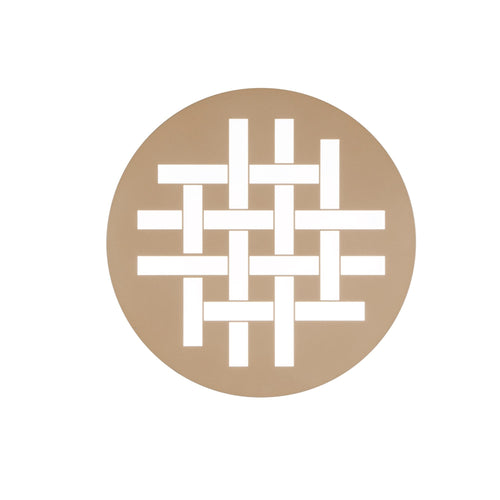 Plafoniera Led in metallo con interruttore cct Oro 30W 3640Lm 50X50X4,5Cm