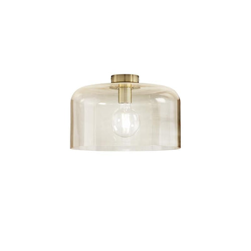 Plafoniera in vetro soffiato Ambra 1Xe27 35X23X9Cm