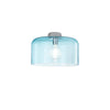 Plafoniera in vetro soffiato Blu Truchese 1Xe27 35X23X9Cm