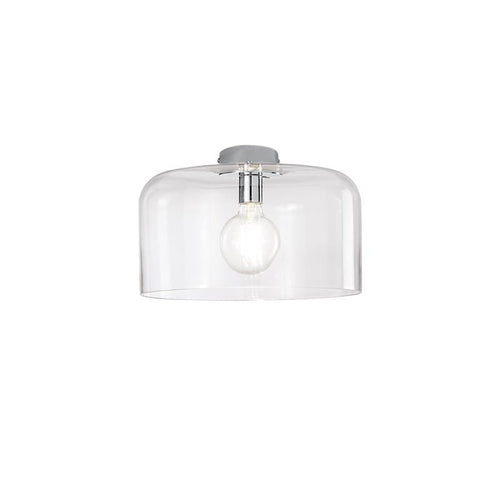 Plafoniera in vetro soffiato Trasparente 1Xe27 35X23X9Cm