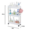 Carrellino da Bagno Slim Salvaspazio 40x13.5 H 60cm Bianco Accessori da Bagno