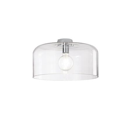 Plafoniera in vetro soffiato Trasparente 1Xe27 40X18X9Cm