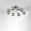 Plafoniera Nera 8Xg9 28X88,4X80,8Cm
