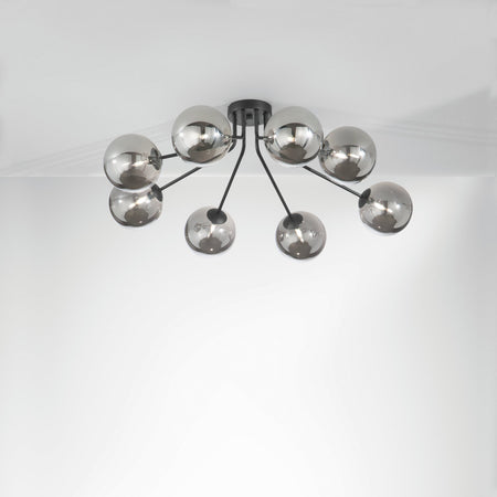 Plafoniera Nera 8Xg9 28X88,4X80,8Cm