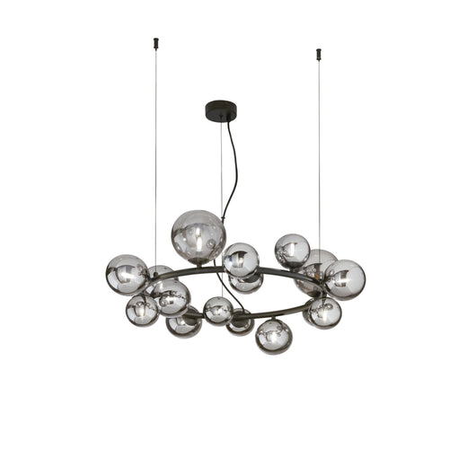 Lampadario a sospensione diffusori in vetro soffiato Nera 16Xg9 82X161X12Cm