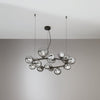 Lampadario a sospensione diffusori in vetro soffiato Nera 16Xg9 82X161X12Cm
