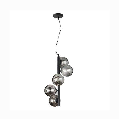 Lampadario a sospensione diffusori in vetro soffiato Nera 5Xg9 36,1X183X12Cm