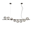 Lampadario a sospensione diffusori in vetro soffiato Nera 8Xg9 145X33,5X165Cm