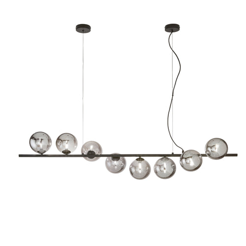 Lampadario a sospensione diffusori in vetro soffiato Nera 8Xg9 145X33,5X165Cm