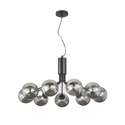 Lampadario a sospensione diffusori in vetro soffiato Nera 9Xg9 83,4X41X161Cm
