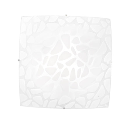 Plafoniera Bianca 3Xe27 40X40X10Cm