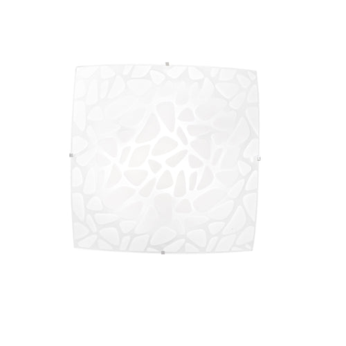 Plafoniera Bianca 4Xe27 50X50X12Cm