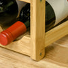 Porta Bottiglie Cantinetta Legno Bambù 4Piani 16 Scomparti 43x25 H43cm Casa Bar