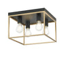 Plafoniera Nera/Oro 4Xe27 35X35X24Cm