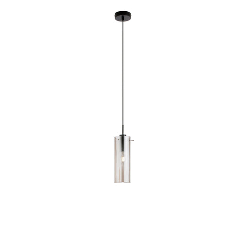 Lampadario a sospensione Nera/Fume 1Xe27 10X150Cm