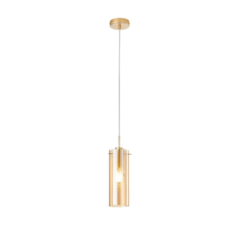 Lampadario a sospensione Oro/Ambra 1Xe27 10X150Cm