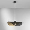 Lampadario a sospensione a vela singola Nera/Oro 1Xe27 50X30X150Cm