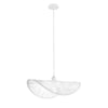 Lampadario a sospensione a vela singola Bianca 1Xe27 50X30X150Cm