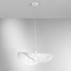 Lampadario a sospensione a vela singola Bianca 1Xe27 50X30X150Cm