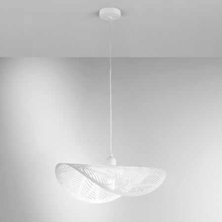 Lampadario a sospensione a vela singola Bianca 1Xe27 50X30X150Cm