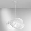 Lampadario a sospensione a doppia vela Bianca 1Xe27 60X33X150Cm