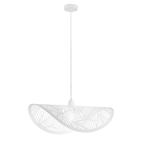 Lampadario a sospensione a vela singola 60 cm Bianca 1Xe27 60X33X150Cm