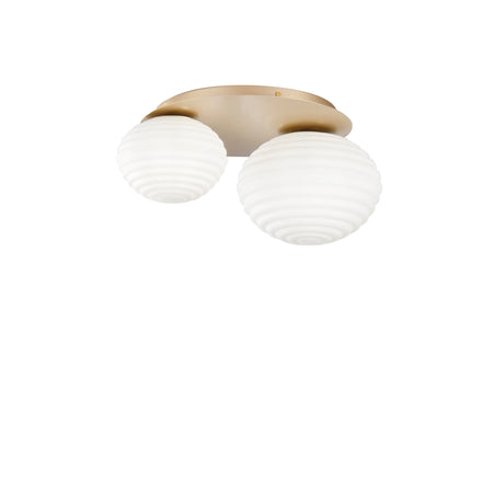 Plafoniera , due diffusori Oro 2Xe27 45X21,5X35Cm
