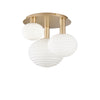 Plafoniera , tre diffusori Oro 3Xe27 53,5X39X48Cm