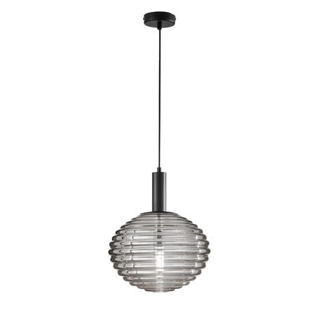 Lampadario a Sospensione Nera 1Xe27 10X32X150Cm