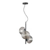 Lampadario a Sospensione in metallo con tre diffusori Nera 3Xe27 12X32,5X165Cm