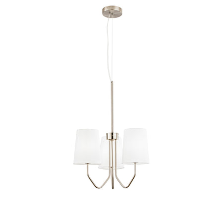 Lampadario a Sospensione , tre luci Nichel 3Xe14 50X150Cm