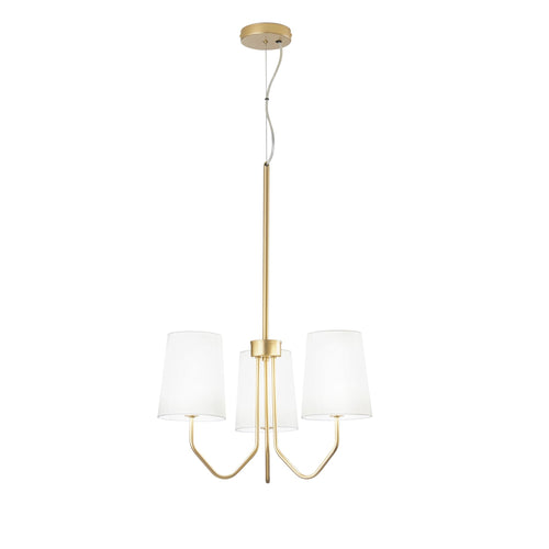 Lampadario a Sospensione , tre luci Oro 3Xe14 50X150Cm