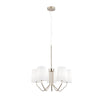Lampadario a Sospensione , cinque luci Nichel 5Xe14 60X150Cm