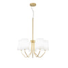 Lampadario a Sospensione , cinque luci Oro 5Xe14 60X150Cm