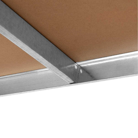 Scaffale Metallo Zincato 5 Ripiani Legno MDF 90x40 H 180cm Scaffalatura Garage Casa
